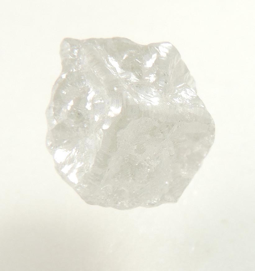 Diamond (2.61 carat pale-gray interpenetrant-twinned cubic rough diamonds) from Diavik Mine, East Island, Lac de Gras, Northwest Territories, Canada