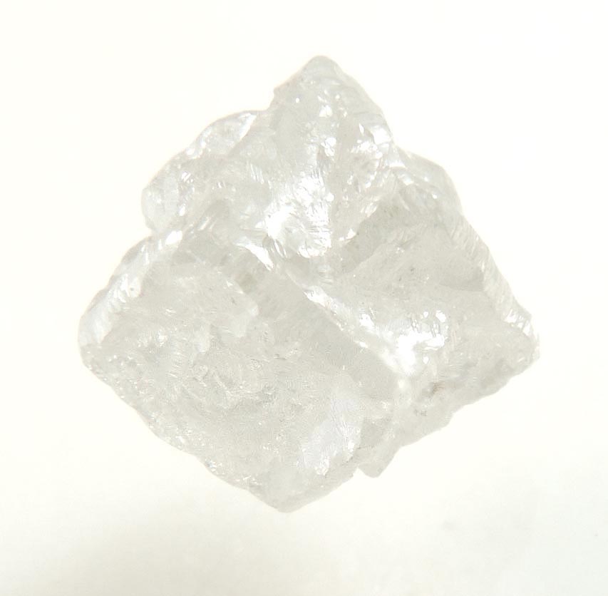 Diamond (2.61 carat pale-gray interpenetrant-twinned cubic rough diamonds) from Diavik Mine, East Island, Lac de Gras, Northwest Territories, Canada