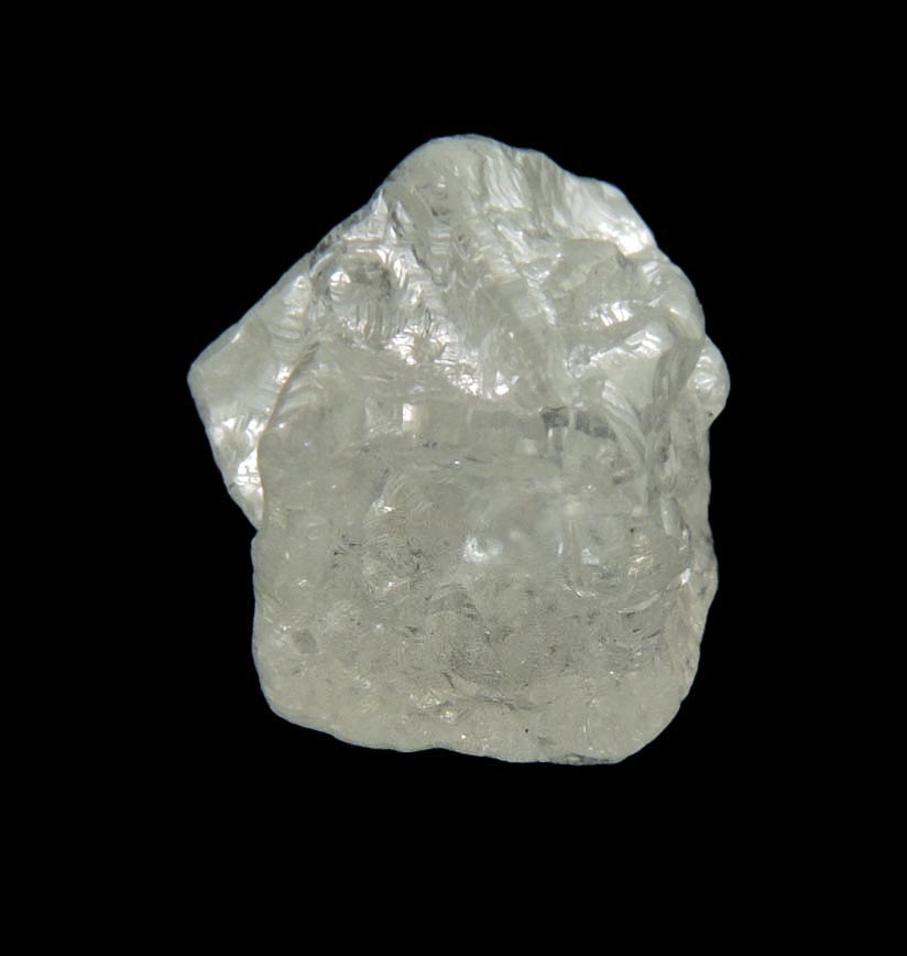 Diamond (2.61 carat pale-gray interpenetrant-twinned cubic rough diamonds) from Diavik Mine, East Island, Lac de Gras, Northwest Territories, Canada