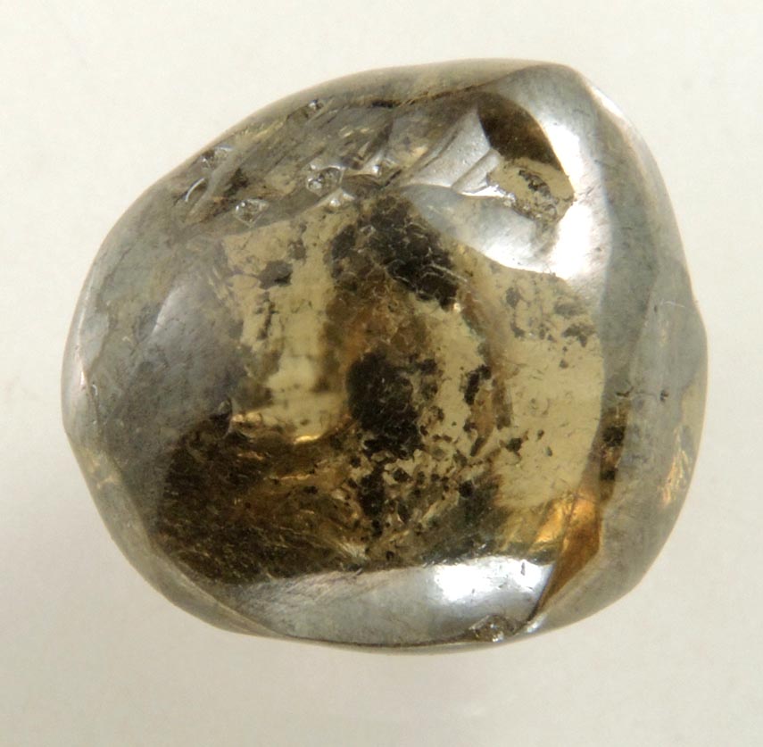 Diamond (7.99 carat yellow-brown rounded crystal) from Almazy Anabara Mine, Sakha (Yakutia) Republic, Siberia, Russia