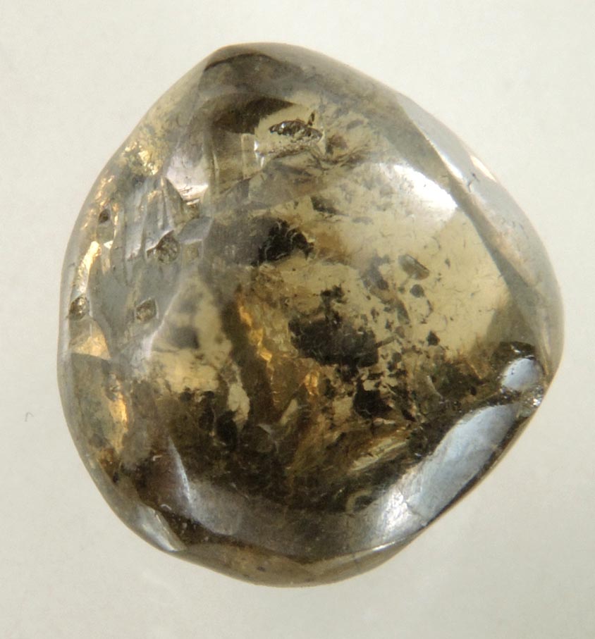 Diamond (7.99 carat yellow-brown rounded crystal) from Almazy Anabara Mine, Sakha (Yakutia) Republic, Siberia, Russia