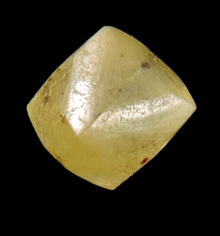 Diamond (0.92 carat yellow trisoctahedral crystal) from Ippy, northeast of Banghi (Bangui), Central African Republic