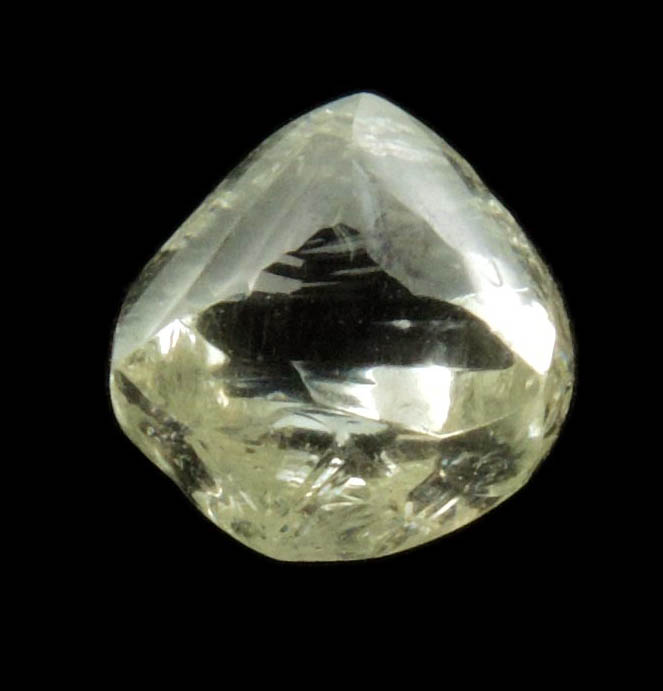 Diamond (1.41 carat yellow cuttable gem-quality complex diamond) from Sakha (Yakutia) Republic, Siberia, Russia