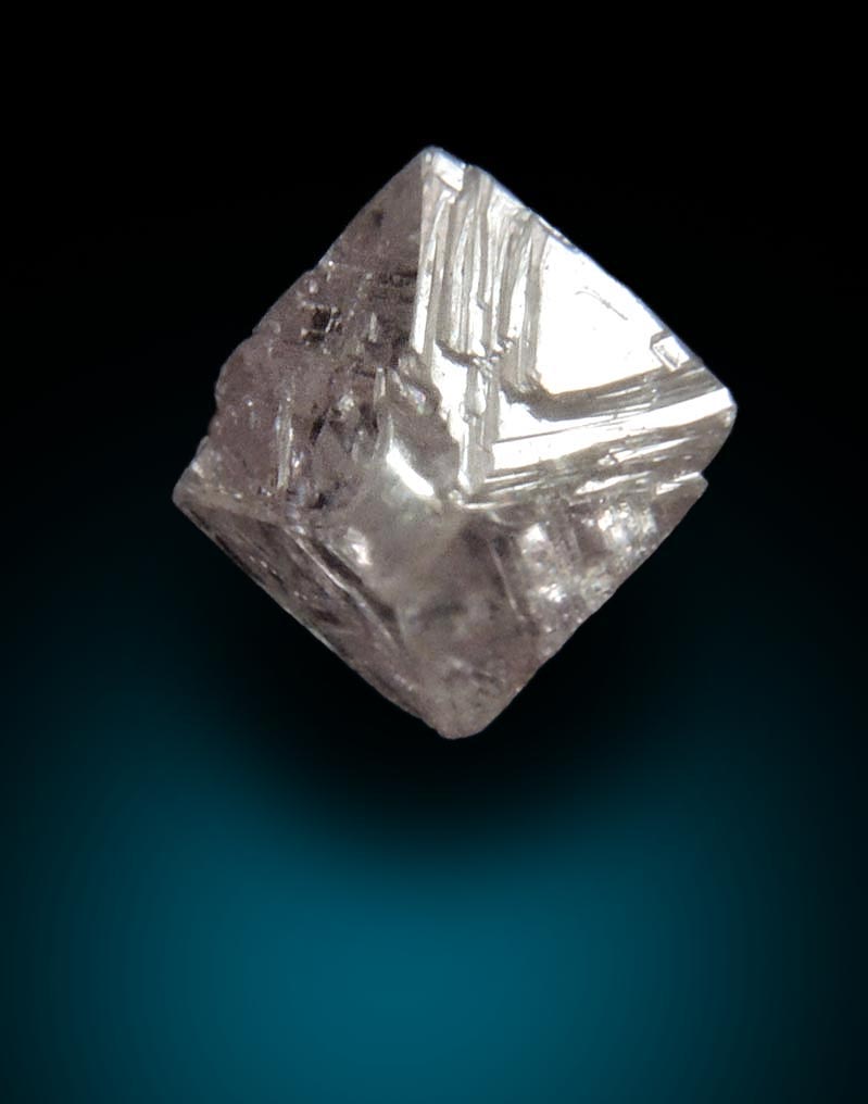 Diamond (0.61 carat pink-gray octahedral crystal) from Argyle Mine, Kimberley, Western Australia, Australia