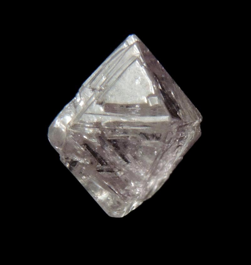 Diamond (0.61 carat pink-gray octahedral crystal) from Argyle Mine, Kimberley, Western Australia, Australia