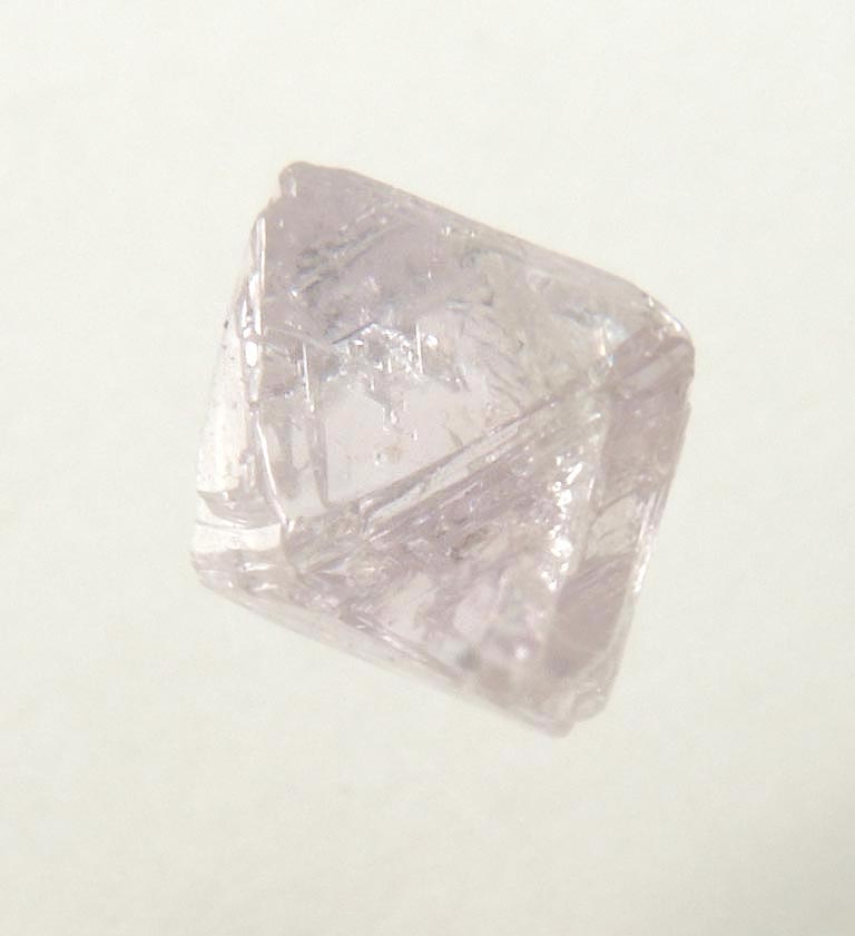 Diamond (0.61 carat pink-gray octahedral crystal) from Argyle Mine, Kimberley, Western Australia, Australia