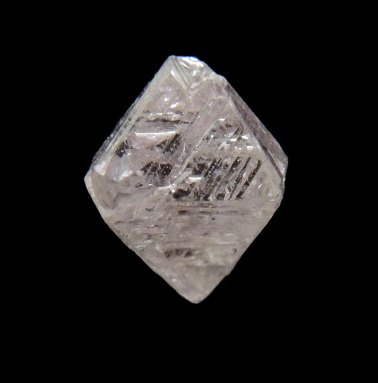 Diamond (0.61 carat pink-gray octahedral crystal) from Argyle Mine, Kimberley, Western Australia, Australia