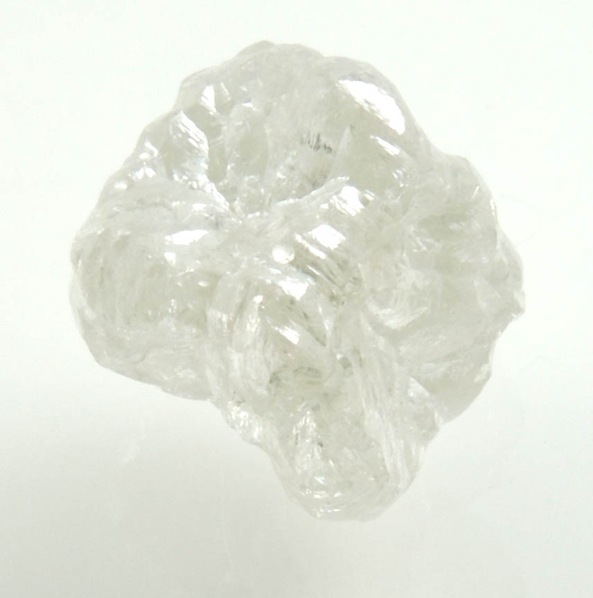 Diamond (3.35 carat colorless cavernous cubic uncut diamond) from Diavik Mine, East Island, Lac de Gras, Northwest Territories, Canada