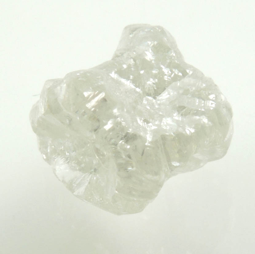 Diamond (3.35 carat colorless cavernous cubic uncut diamond) from Diavik Mine, East Island, Lac de Gras, Northwest Territories, Canada