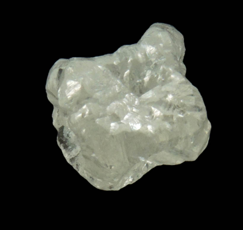 Diamond (3.35 carat colorless cavernous cubic uncut diamond) from Diavik Mine, East Island, Lac de Gras, Northwest Territories, Canada