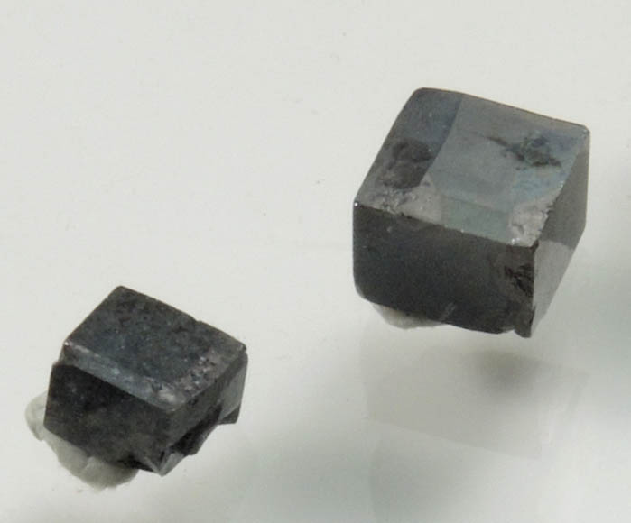 Magnetite exhibiting rare cubic habit (set of 8 crystals) from ZCA Mine No. 4, Fowler Ore Body, 2500' Level, Balmat, St. Lawrence County, New York
