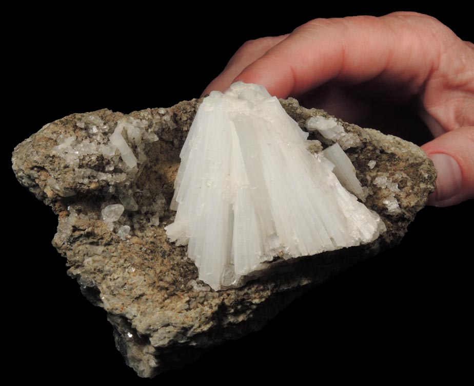 Natrolite with minor Calcite from Markovice, Kutn Hora, Bohemia, Czech Republic