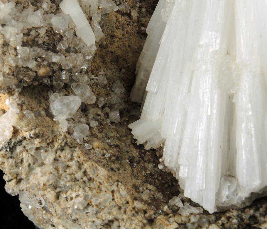 Natrolite with minor Calcite from Markovice, Kutn Hora, Bohemia, Czech Republic