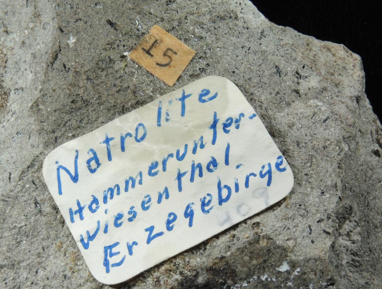 Natrolite with minor Calcite from Hammerunterwiesenthal, Erzgebirge, Saxony, Germany