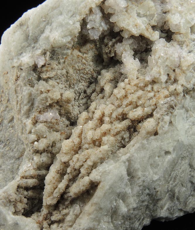 Eosphorite, Carbonate-fluorapatite, Cookeite on Albite from Rose Quartz Locality, Plumbago Mountain, Newry, Oxford County, Maine