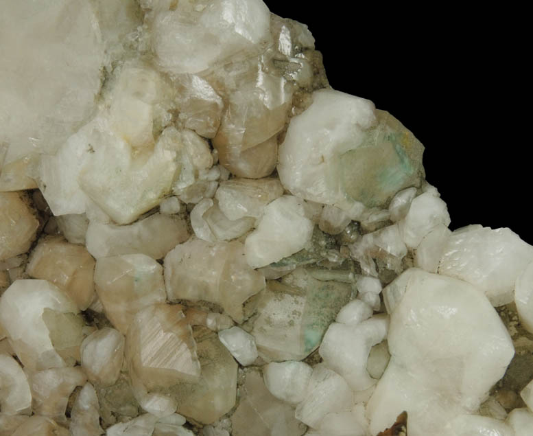 Calcite with Celadonite inclusions from Route 80 roadcut, near Leonia, 2.8 km west of the George Washington Bridge, Bergen County, New Jersey