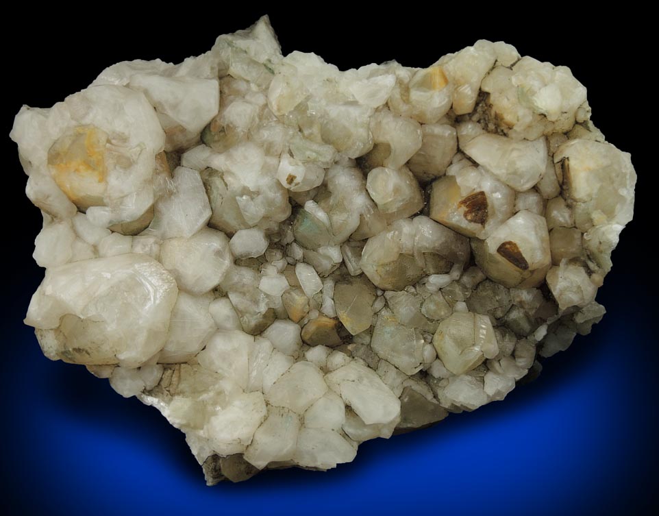 Calcite with Celadonite inclusions from Route 80 roadcut, near Leonia, 2.8 km west of the George Washington Bridge, Bergen County, New Jersey