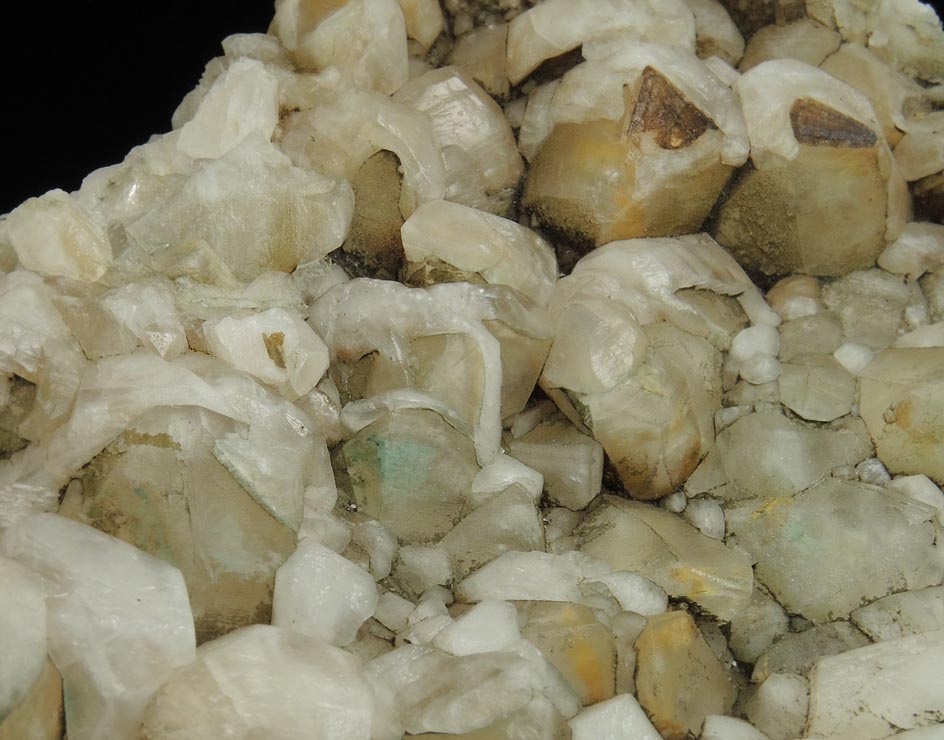 Calcite with Celadonite inclusions from Route 80 roadcut, near Leonia, 2.8 km west of the George Washington Bridge, Bergen County, New Jersey