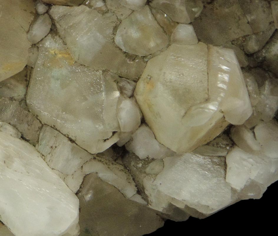 Calcite with Celadonite inclusions from Route 80 roadcut, near Leonia, 2.8 km west of the George Washington Bridge, Bergen County, New Jersey