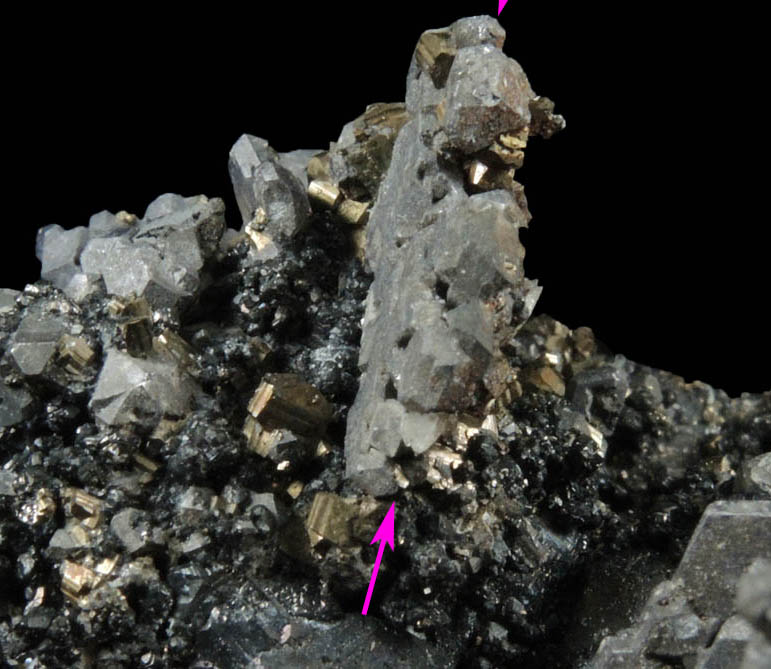 Galena, Sphalerite, Pyrite from Santa Eulalia District, Aquiles Serdn, Chihuahua, Mexico