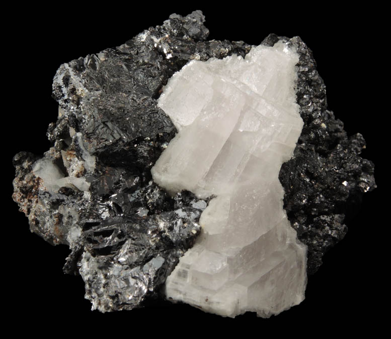 Acanthite, Sphalerite and Galena (Spinel-law twinned crystals) from San Antonio el Grande Mine, Santa Eulalia, Aquiles Serdn, Chihuahua, Mexico