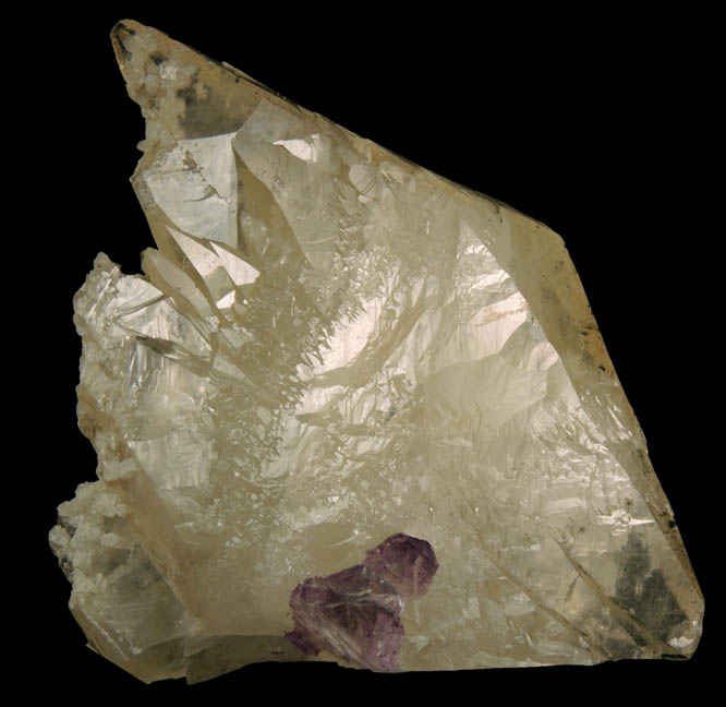 Calcite with Fluorite and Bitumen surface inclusions from Elmwood Mine, Carthage, Smith County, Tennessee