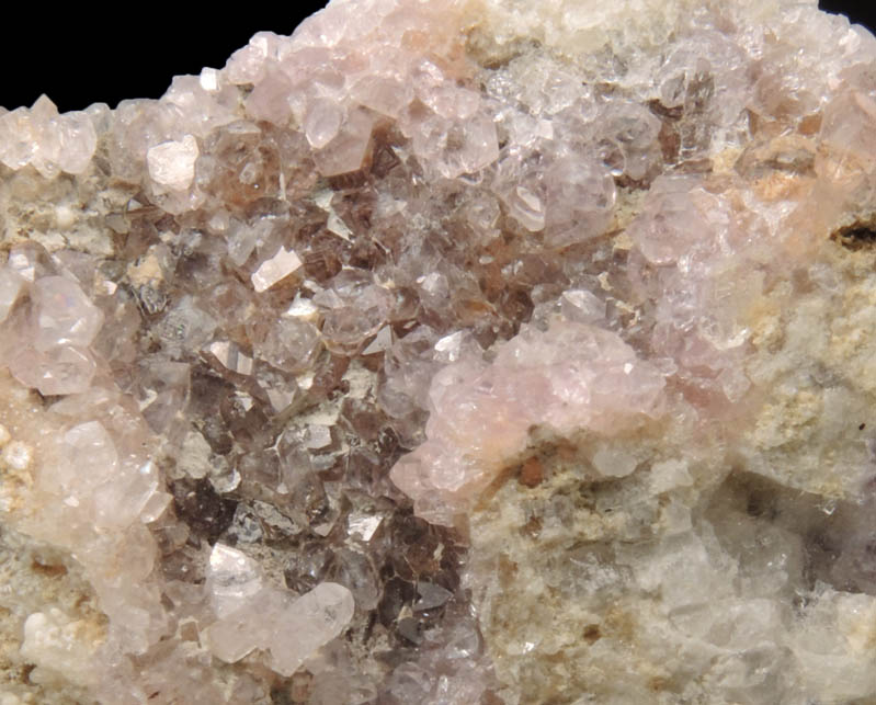 Quartz var. Rose Quartz Crystals on Albite with Muscovite from Rose Quartz Locality, Plumbago Mountain, Newry, Oxford County, Maine