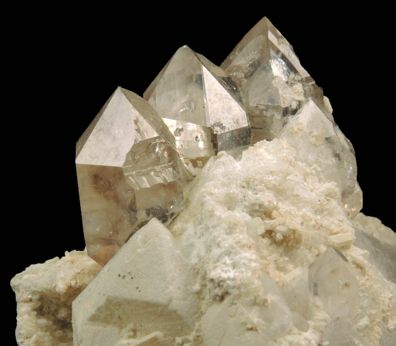 Quartz (parallel growth) and Cookeite over Milky Quartz from Tamminen Quarry, Greenwood, Oxford County, Maine