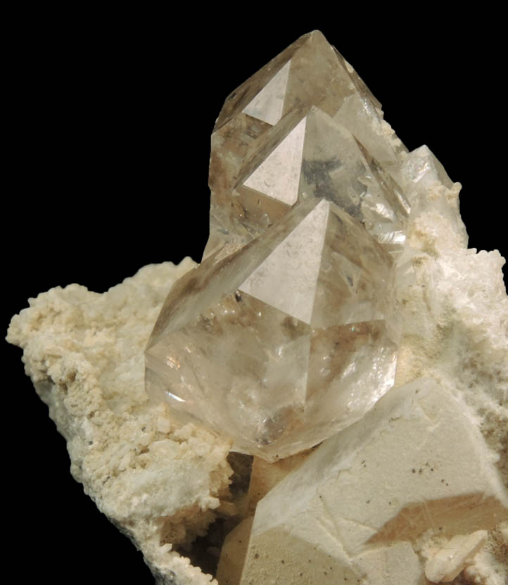 Quartz (parallel growth) and Cookeite over Milky Quartz from Tamminen Quarry, Greenwood, Oxford County, Maine