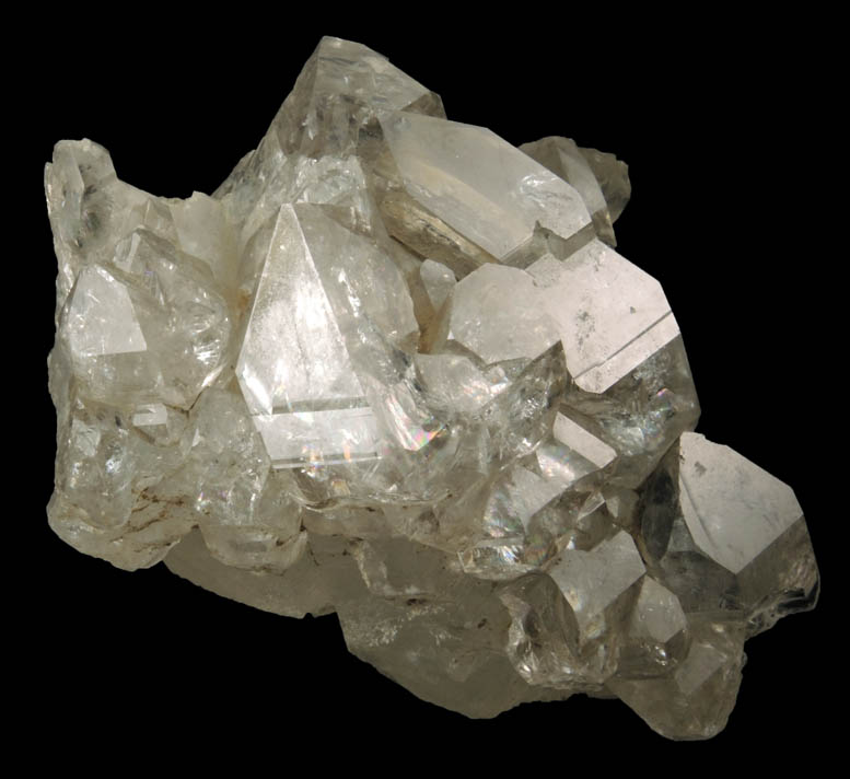 Quartz (parallel growth) over Milky Quartz from Tamminen Quarry, Greenwood, Oxford County, Maine