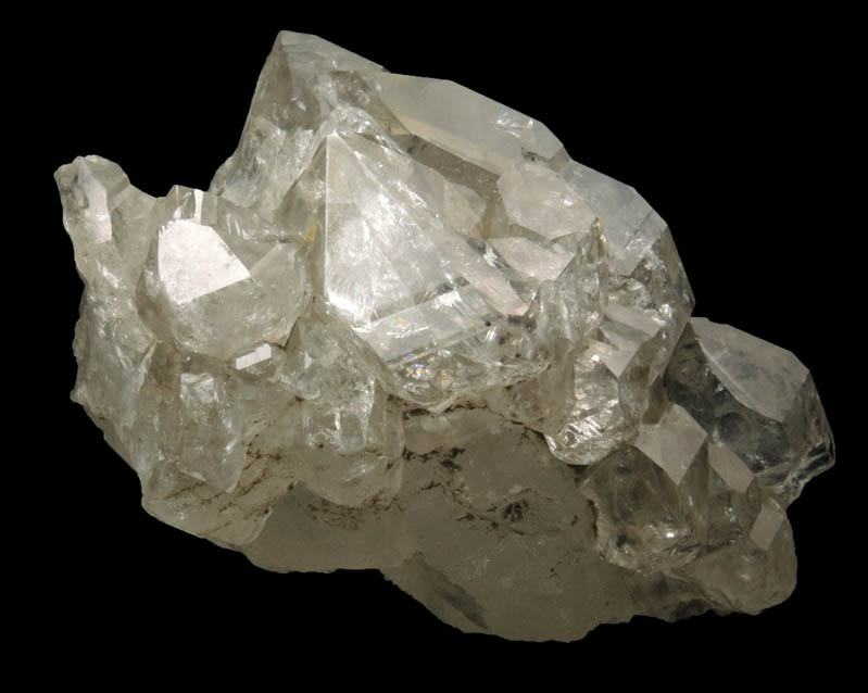 Quartz (parallel growth) over Milky Quartz from Tamminen Quarry, Greenwood, Oxford County, Maine