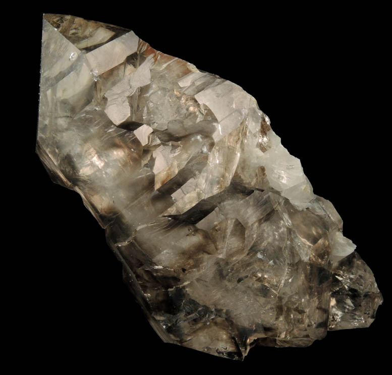 Quartz var. Smoky Quartz (parallel growth) from Tamminen Quarry, Greenwood, Oxford County, Maine