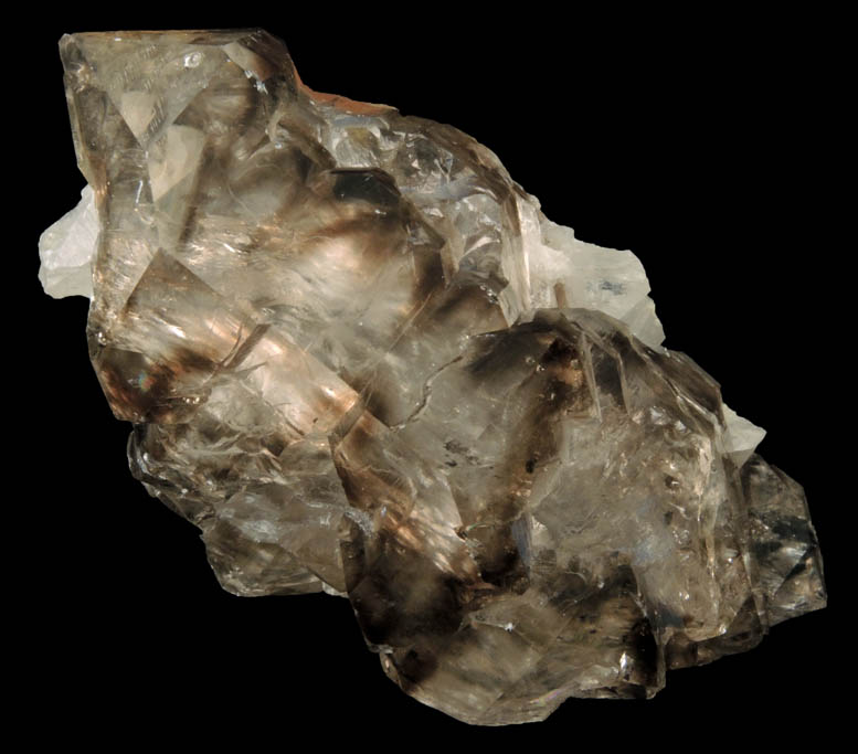 Quartz var. Smoky Quartz (parallel growth) from Tamminen Quarry, Greenwood, Oxford County, Maine