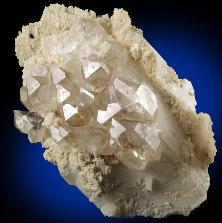 Quartz (parallel growth) and Cookeite over Milky Quartz from Tamminen Quarry, Greenwood, Oxford County, Maine