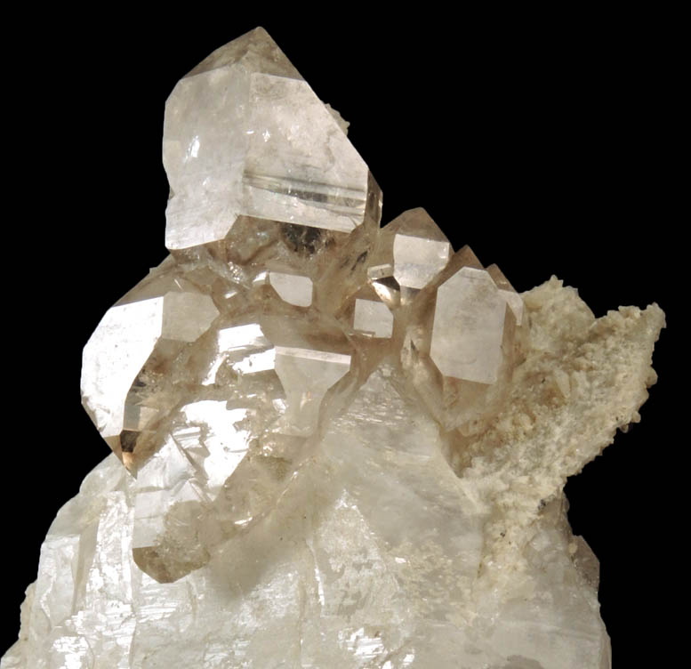 Quartz (parallel growth)and Cookeite over Milky Quartz from Tamminen Quarry, Greenwood, Oxford County, Maine