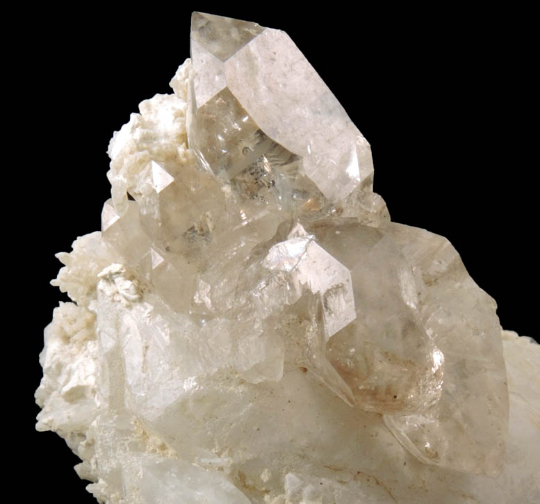 Quartz (parallel growth)and Cookeite over Milky Quartz from Tamminen Quarry, Greenwood, Oxford County, Maine