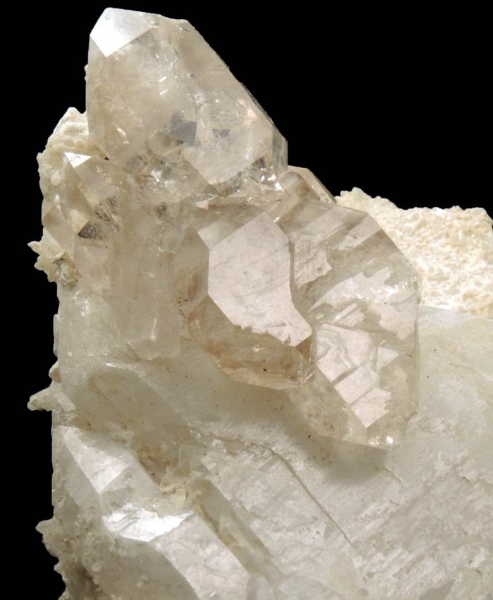 Quartz (parallel growth)and Cookeite over Milky Quartz from Tamminen Quarry, Greenwood, Oxford County, Maine