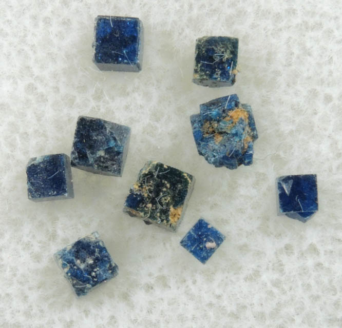 Boleite (set of 9 crystals) from Amelia Mine, Boleo District, near Santa Rosala, Baja California Sur, Mexico (Type Locality for Boleite)