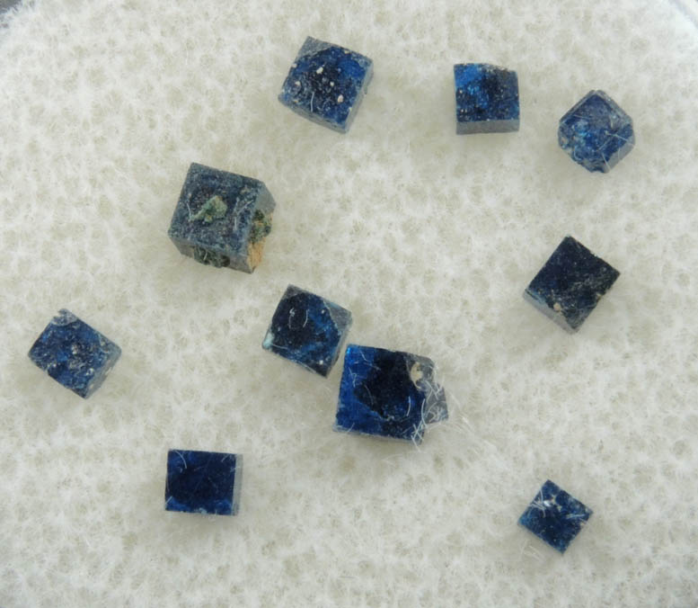 Boleite (set of 10 crystals) from Amelia Mine, Boleo District, near Santa Rosala, Baja California Sur, Mexico (Type Locality for Boleite)