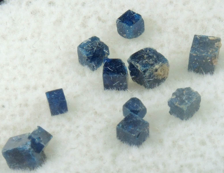 Boleite (set of 10 crystals) from Amelia Mine, Boleo District, near Santa Rosala, Baja California Sur, Mexico (Type Locality for Boleite)