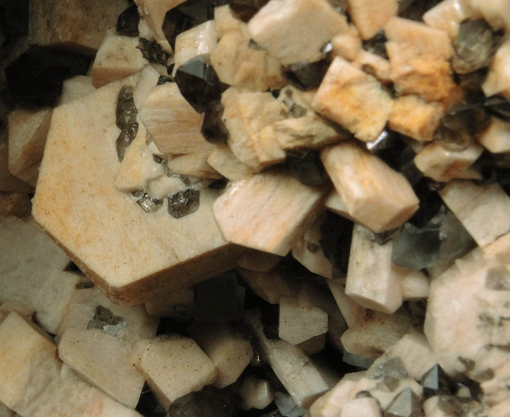 Microcline, Smoky Quartz, Fluorite from southeast slope of Grant Peak, Ossipee Mountains, Carroll County, New Hampshire