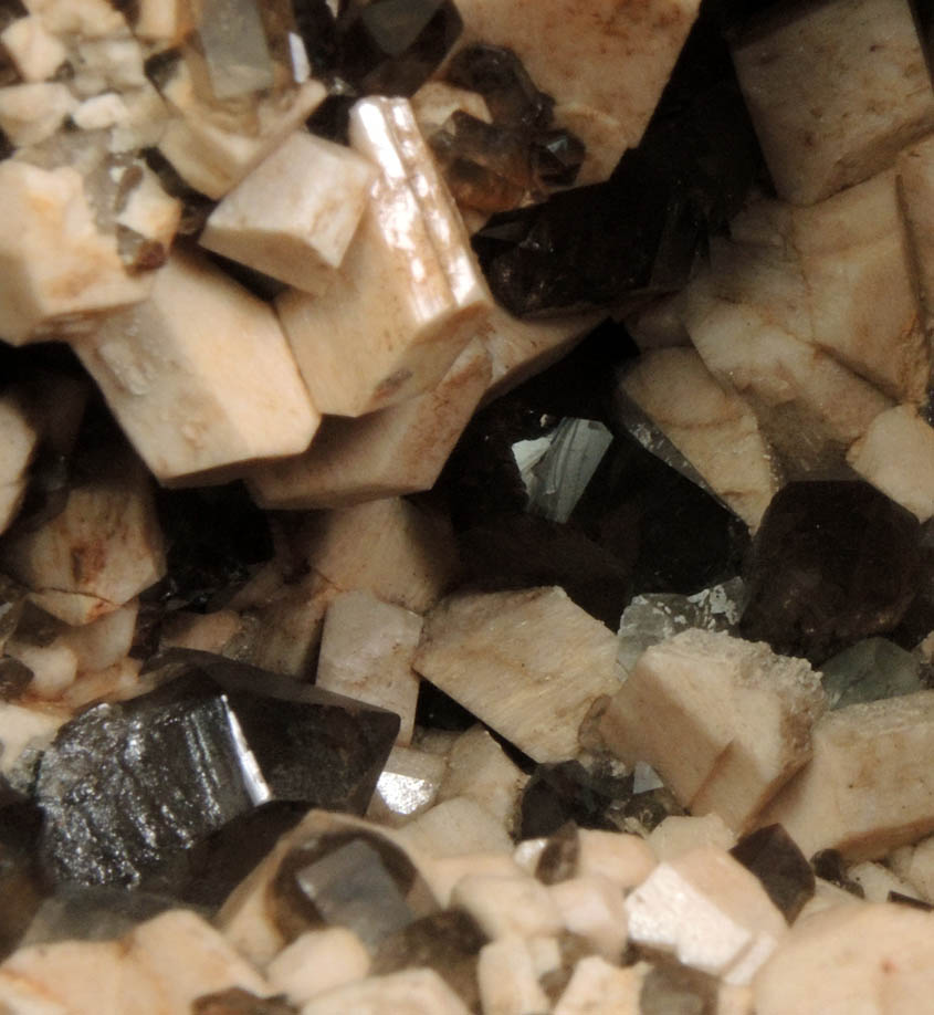 Microcline, Smoky Quartz, Fluorite from southeast slope of Grant Peak, Ossipee Mountains, Carroll County, New Hampshire