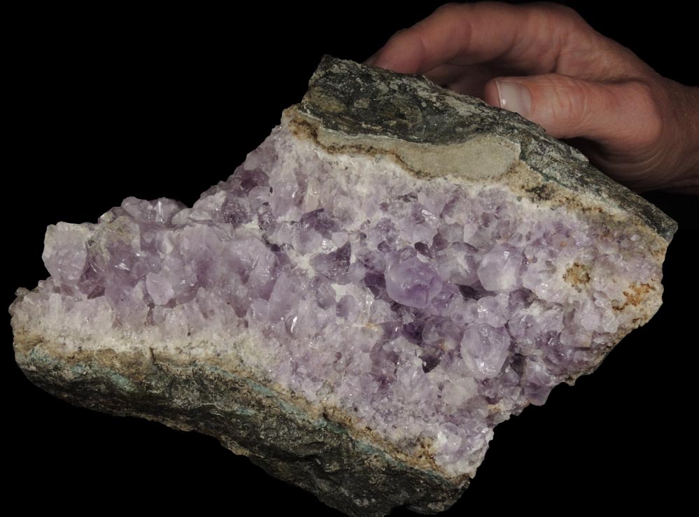 Quartz var. Amethyst from Upper New Street Quarry, Paterson, Passaic County, New Jersey