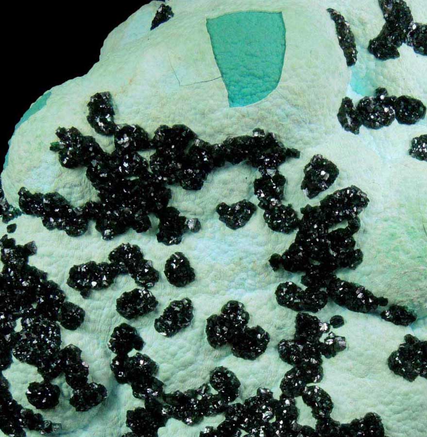 Malachite on Chrysocolla from Lubumbashi, Katanga Copperbelt, Haut-Katanga Province, Democratic Republic of the Congo