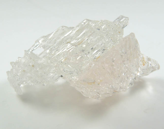 Beryl var. Morganite (gem-grade etched crystal) from Himalaya Mine, Mesa Grande District, San Diego County, California