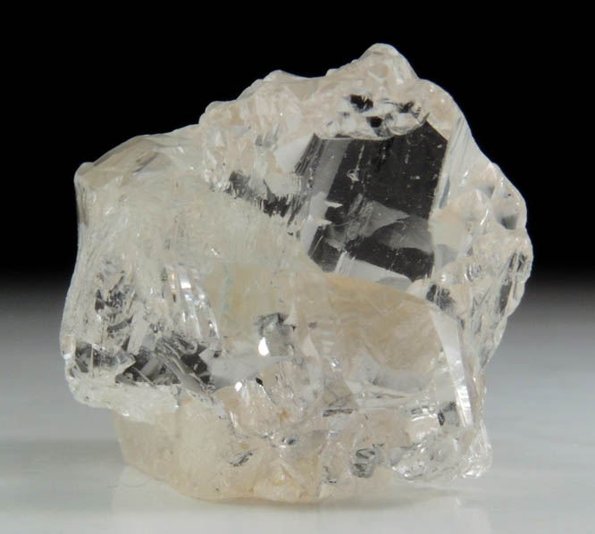 Beryl var. Morganite (gem-grade etched crystal) from Himalaya Mine, Mesa Grande District, San Diego County, California