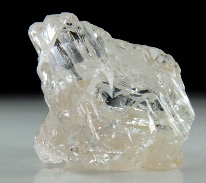 Beryl var. Morganite (gem-grade etched crystal) from Himalaya Mine, Mesa Grande District, San Diego County, California