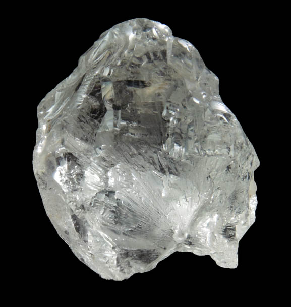 Beryl var. Morganite (gem-grade etched crystal) from Himalaya Mine, Mesa Grande District, San Diego County, California