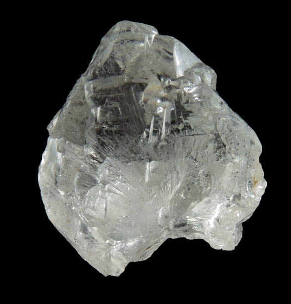 Beryl var. Morganite (gem-grade etched crystal) from Himalaya Mine, Mesa Grande District, San Diego County, California