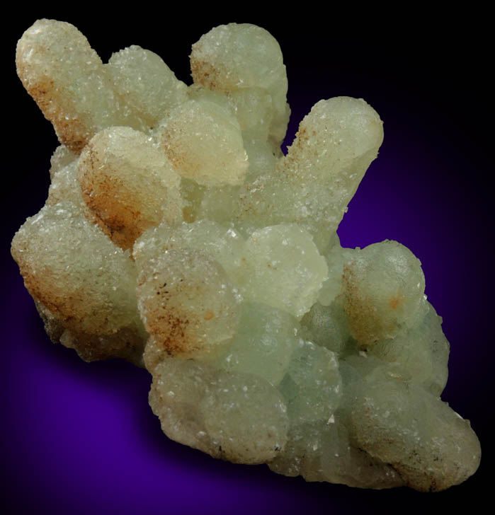 Prehnite epimorphs over unknown with Calcite from Boyleston Quarry, Barrhead, Strathclyde (Renfrewshire), Scotland